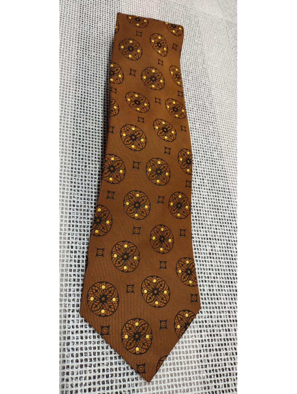 Vintage Bronze Tie TOWNCRAFT 1960s Penneys Menswear ATOMIC CIRCLES MID CENTURY